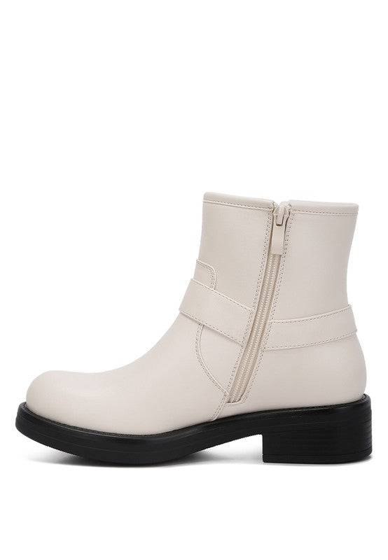 Allux Faux Leather Pin Buckle Boots Rag Company