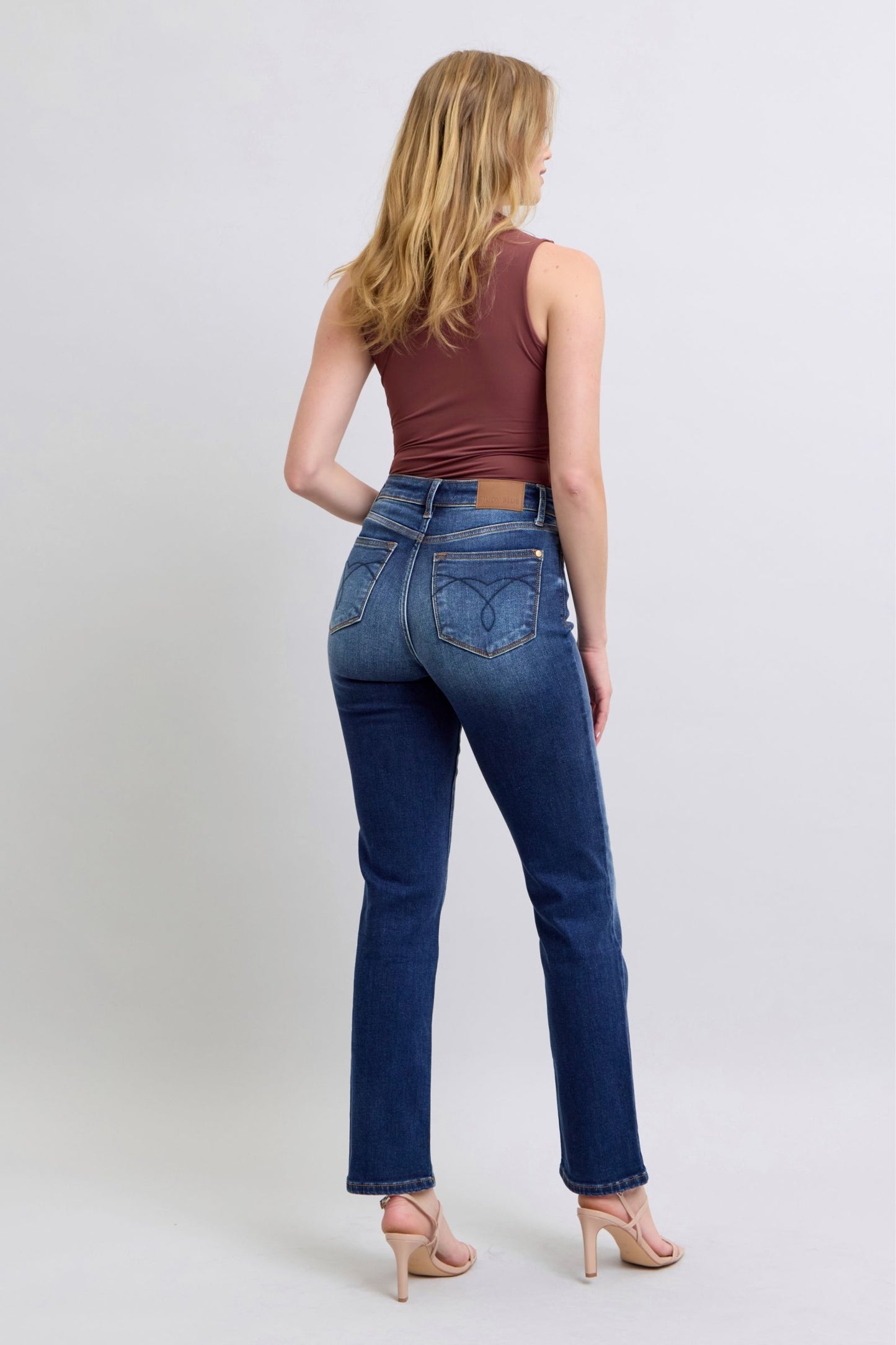 Judy Blue Full Size Washed Straight Leg Jeans with Pockets - Eye Candy Sensation Apparel & Accessories