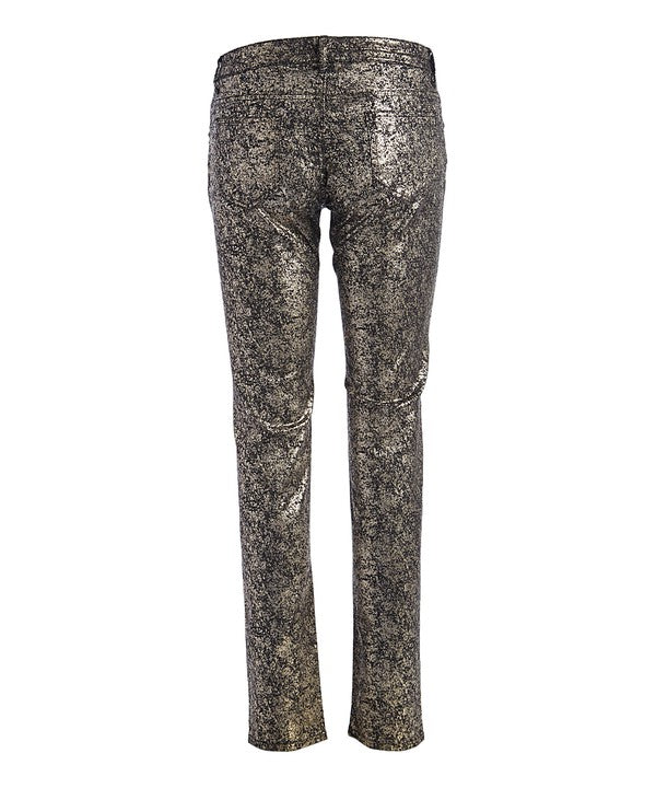 Low Rise Metallic Print Skinny jeans Pants - Eye Candy Sensation Apparel & Accessories