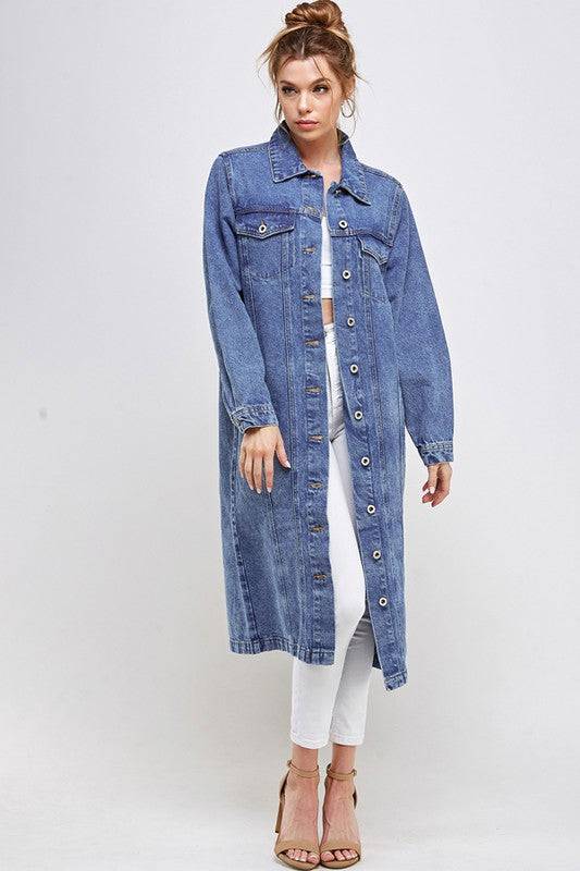 NON-STRETCH THIRD QUARTER DENIM JACKET Blue Age