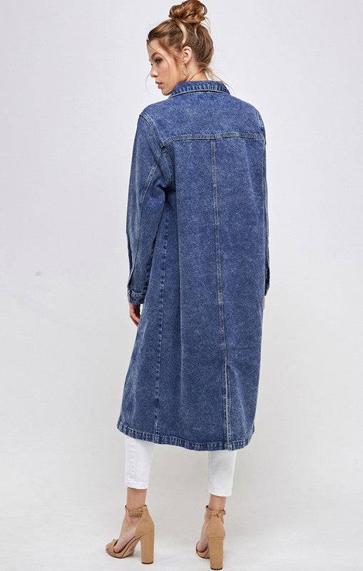 NON-STRETCH THIRD QUARTER DENIM JACKET Blue Age