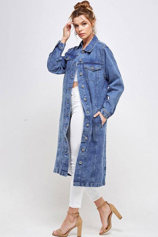 NON-STRETCH THIRD QUARTER DENIM JACKET Blue Age