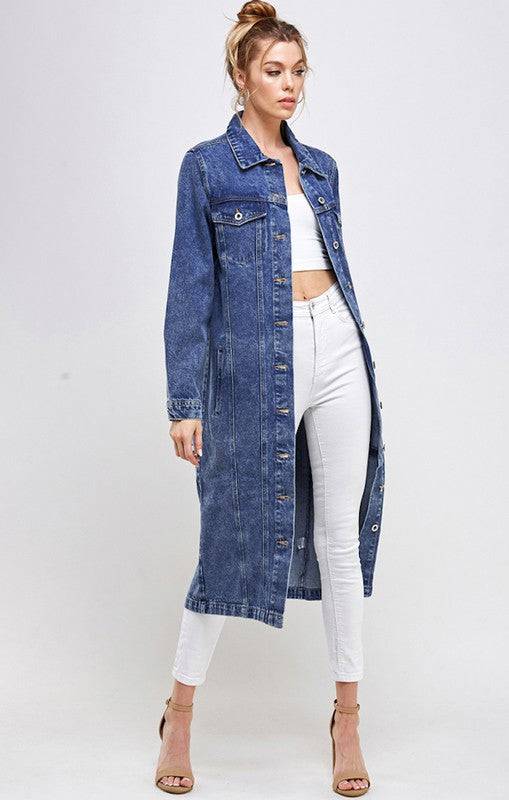 NON-STRETCH THIRD QUARTER DENIM JACKET Blue Age