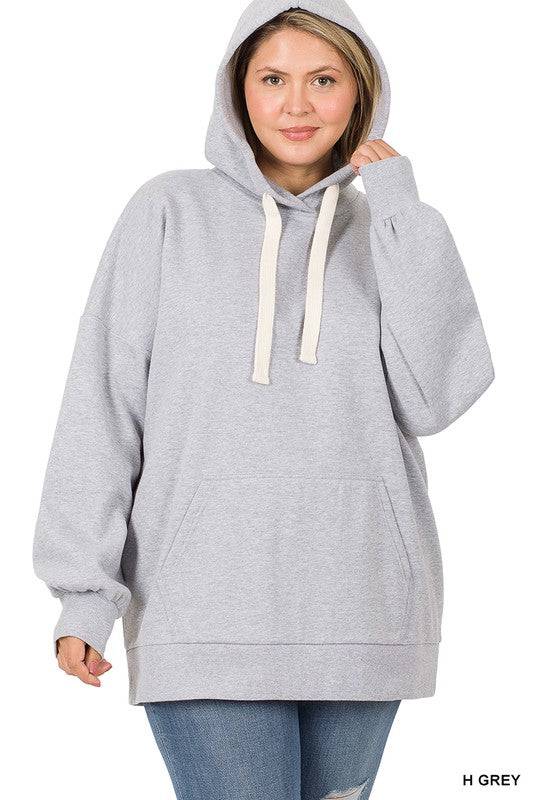 Plus Oversized Hoodie Longline Sweatshirt ZENANA
