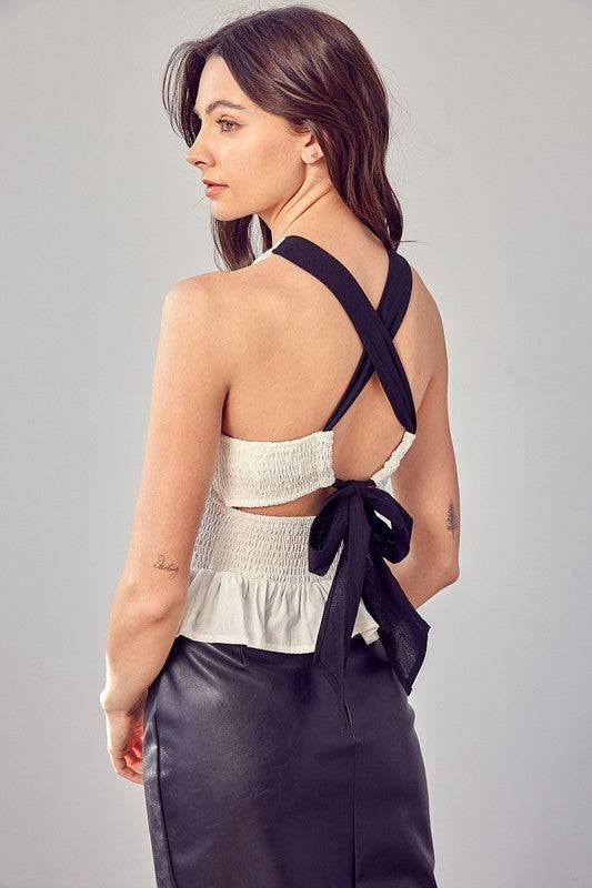 Smocked Criss Cross Back Top Do + Be Collection