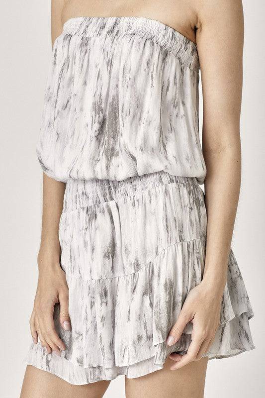 Tube Tie-Dye Mini Dress Mustard Seed