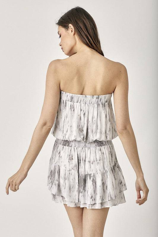 Tube Tie-Dye Mini Dress Mustard Seed