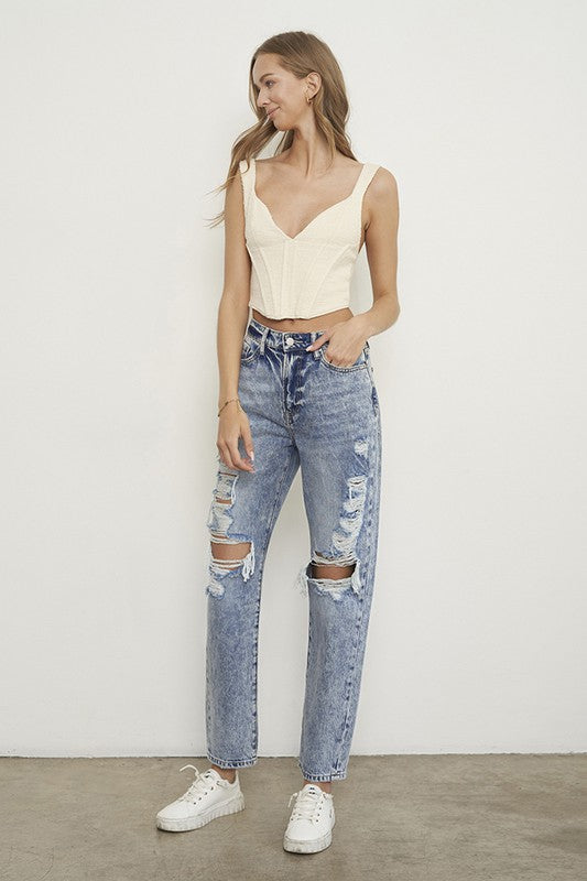 SLIM BOYFRIEND JEANS - Eye Candy Sensation