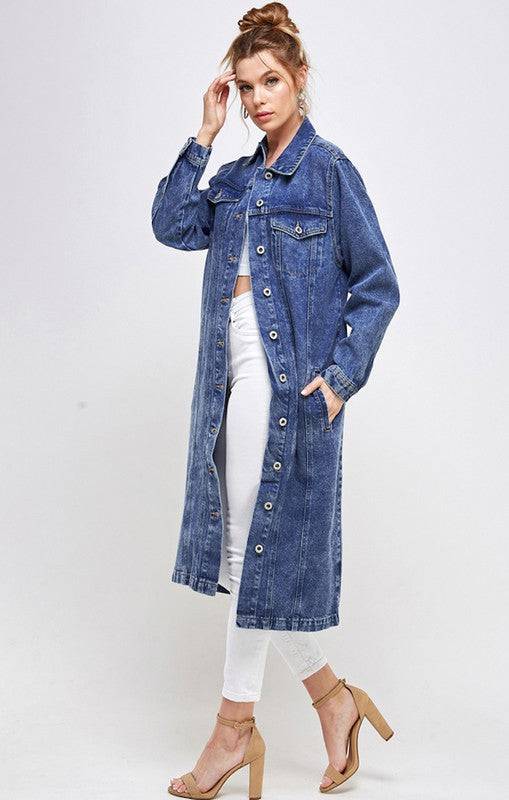 White Non-Stretch Third Quarter Denim Jacket Blue Age