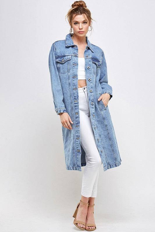 NON-STRETCH THIRD QUARTER DENIM JACKET Blue Age