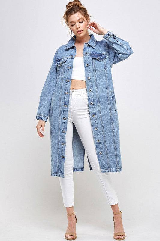 NON-STRETCH THIRD QUARTER DENIM JACKET Blue Age
