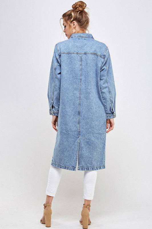 NON-STRETCH THIRD QUARTER DENIM JACKET Blue Age