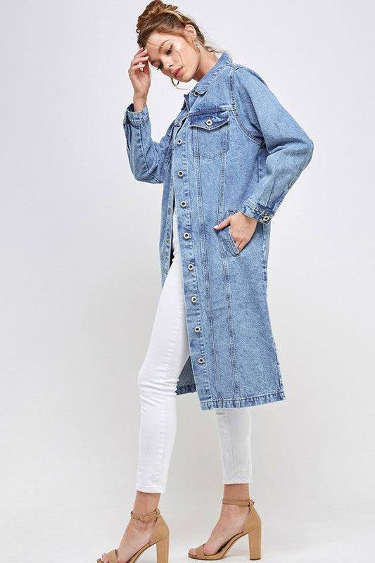 NON-STRETCH THIRD QUARTER DENIM JACKET Blue Age