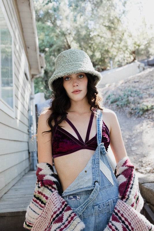 Crushed Velvet Bralette - Eye Candy Sensation