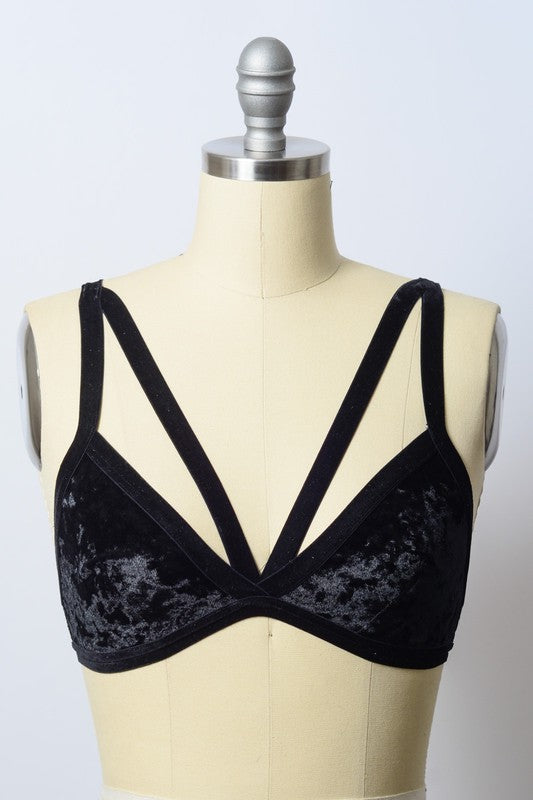 Crushed Velvet Bralette - Eye Candy Sensation