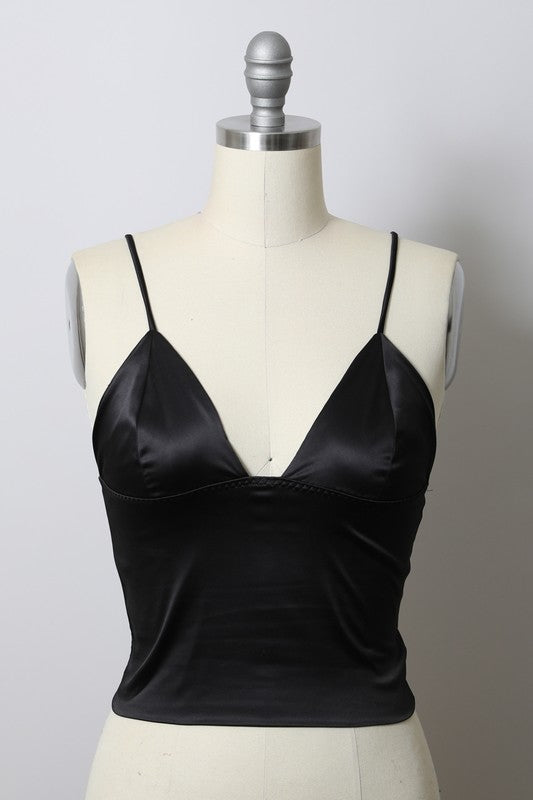 Longline Satin Top - Eye Candy Sensation Apparel & Accessories