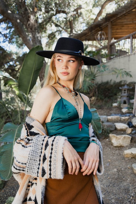 Longline Satin Top - Eye Candy Sensation Apparel & Accessories