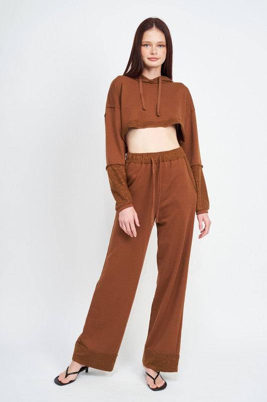 CROPPED HOODIE WITH DRAWSTRINGS Emory Park