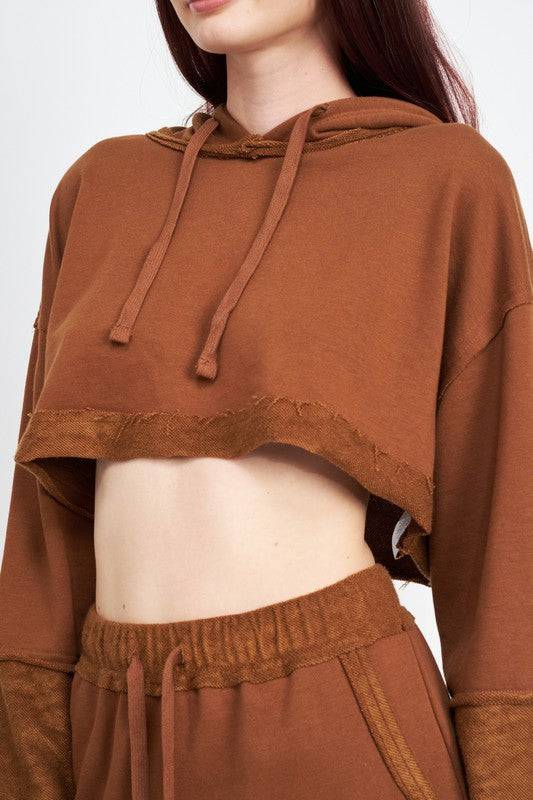 CROPPED HOODIE WITH DRAWSTRINGS Emory Park