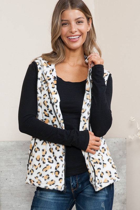 Hoodie Vest with Pockets Orange Farm Clothing
