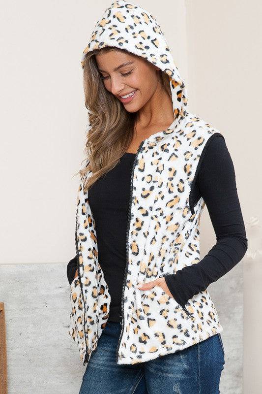 Hoodie Vest with Pockets Orange Farm Clothing