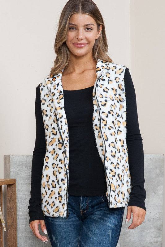 Hoodie Vest with Pockets Orange Farm Clothing