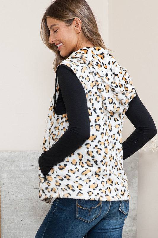 Hoodie Vest with Pockets Orange Farm Clothing