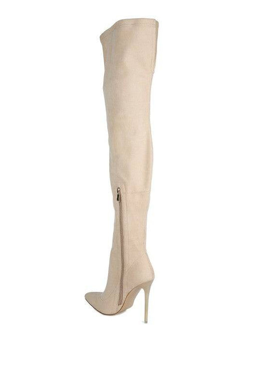 Atelier Stretch Faux Suede Stiletto Long Boots Rag Company