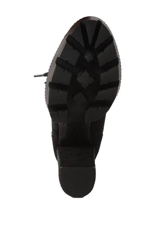 Birch Diamante Set Block Heeled Ankle Boot Rag Company