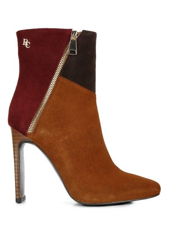 EZRA Patchwork Suede Ankle Boots Rag Company