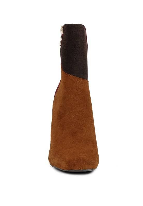 EZRA Patchwork Suede Ankle Boots Rag Company