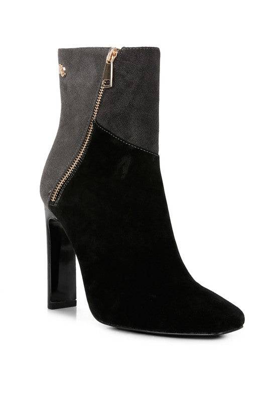 EZRA Patchwork Suede Ankle Boots Rag Company