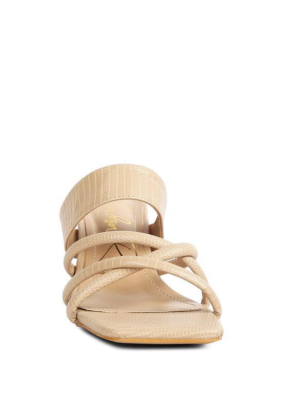 CHIRI Criss Cross Strap Spool Heel Sandsals Rag Company