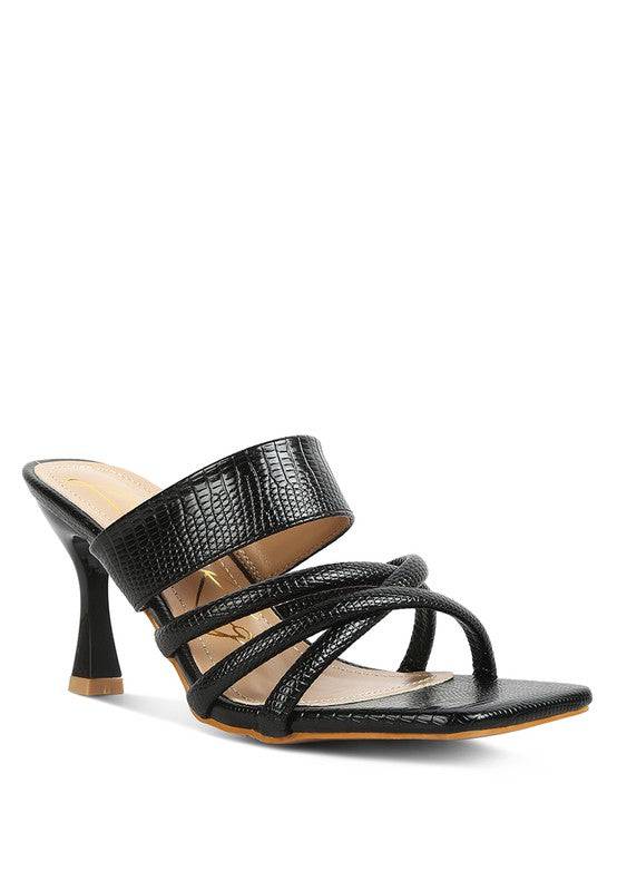 CHIRI Criss Cross Strap Spool Heel Sandsals Rag Company