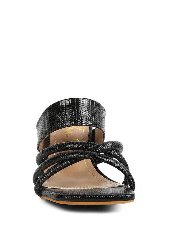 CHIRI Criss Cross Strap Spool Heel Sandsals Rag Company