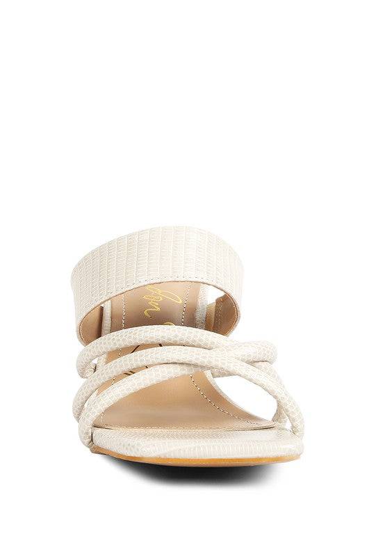 CHIRI Criss Cross Strap Spool Heel Sandsals Rag Company