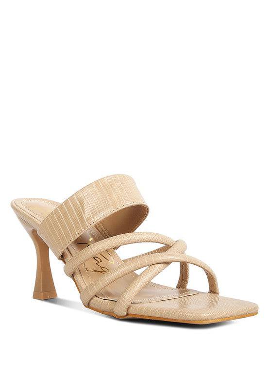 CHIRI Criss Cross Strap Spool Heel Sandsals Rag Company