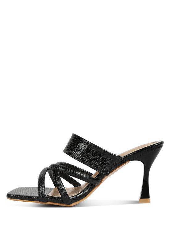 CHIRI Criss Cross Strap Spool Heel Sandsals Rag Company