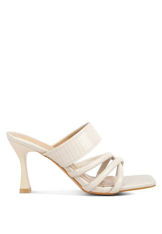 CHIRI Criss Cross Strap Spool Heel Sandsals Rag Company