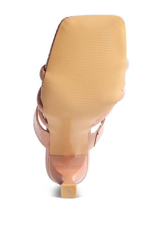 CHIRI Criss Cross Strap Spool Heel Sandsals Rag Company