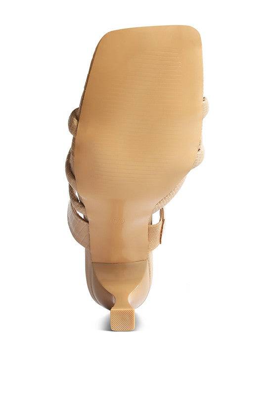 CHIRI Criss Cross Strap Spool Heel Sandsals Rag Company