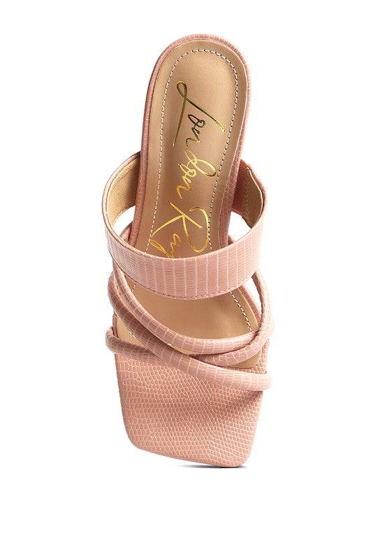 CHIRI Criss Cross Strap Spool Heel Sandsals Rag Company