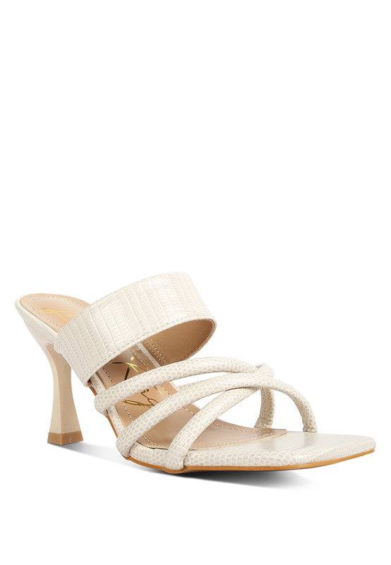 CHIRI Criss Cross Strap Spool Heel Sandsals Rag Company