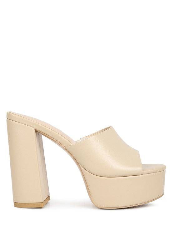 Shuri Open Toe High Block Heel Sandals Rag Company