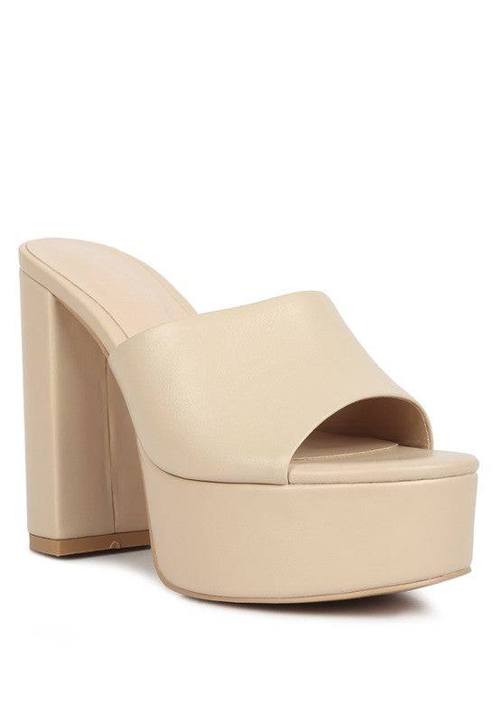 Shuri Open Toe High Block Heel Sandals Rag Company