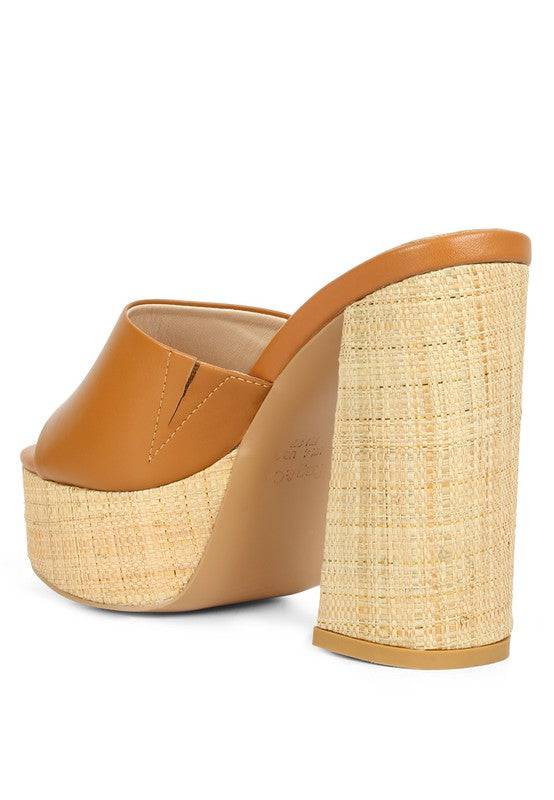 Shuri Open Toe High Block Heel Sandals Rag Company