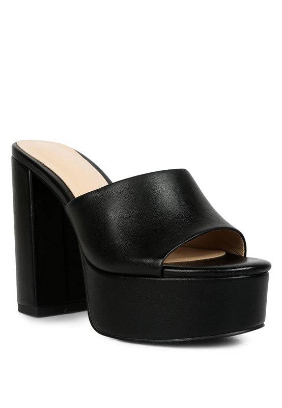 Shuri Open Toe High Block Heel Sandals Rag Company