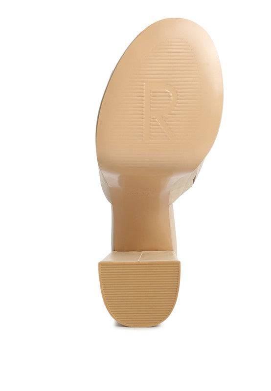 Shuri Open Toe High Block Heel Sandals Rag Company
