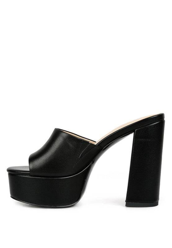 Shuri Open Toe High Block Heel Sandals Rag Company