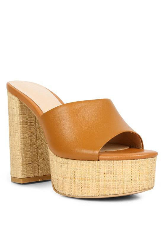 Shuri Open Toe High Block Heel Sandals Rag Company